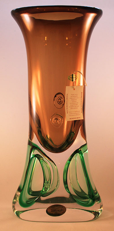 Art Nouveau Glass Vases Hand Blown New Signed By Adam Art Nouveau Glass Vases Hand Blown New Signed By Adam