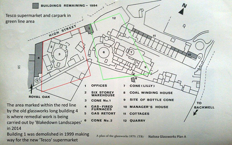 Nailsea Glassworks Tesco Map