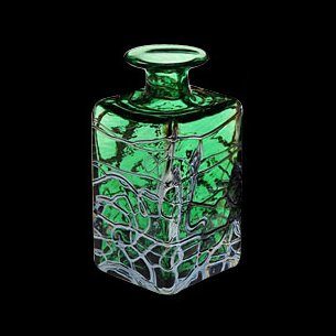 Crazed Stepanek Kostky Handmade Glass Art Vases