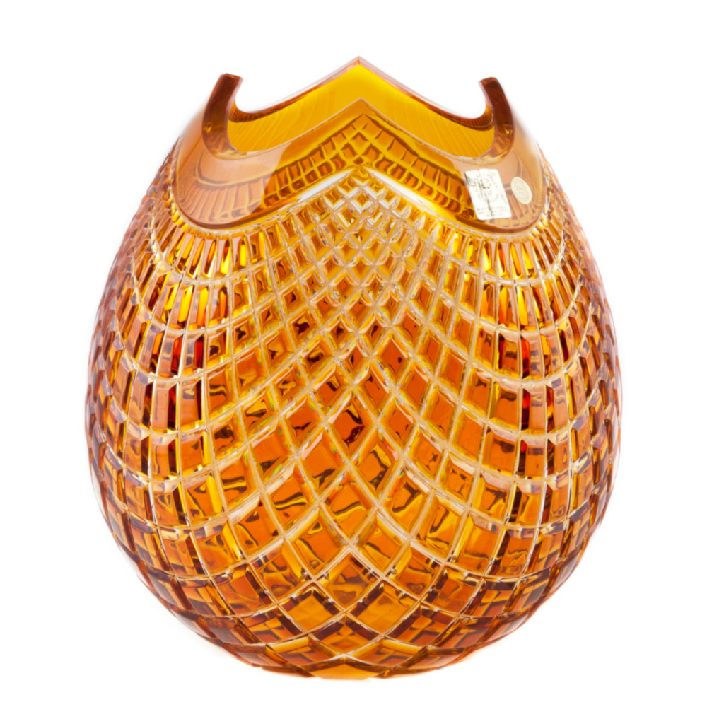 Crystal Vase Amber