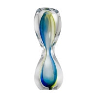 Glass Art Ornament 'Hourglass by Remigijus Kriukas