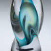 New Glass Ornaments – Just in From Lithuania twisted light blue glass ornaments