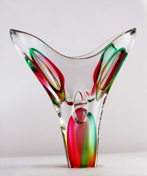 Large Glass Vases by M Pyrcak