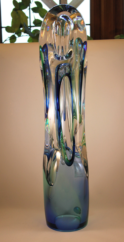 Blue Glass Sculptures 'Gallant' by Adam Jablonski Boha Glass