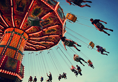 fairground ride carnival glass