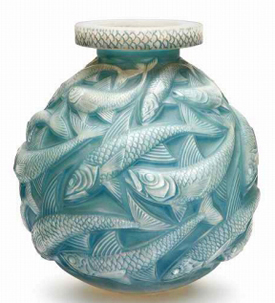 Rene Lalique salmonides vase