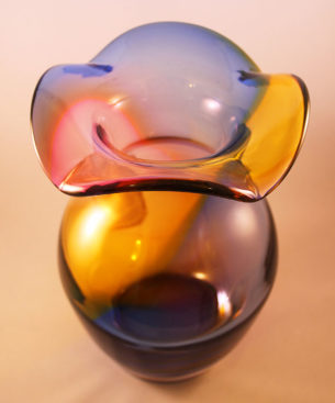 Jester glass art vases