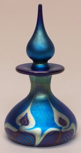 Blue Peacock Genie Glass perfume bottles