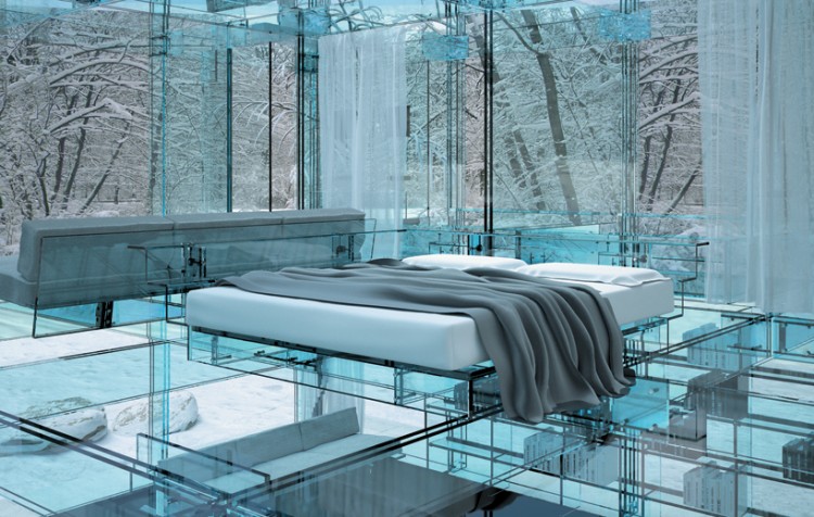 Snow Glass House Bedroom