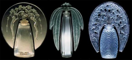 Rene Lalique glass perfume bottles