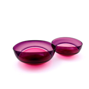 Oval Encalmo Purple Glass Bowl