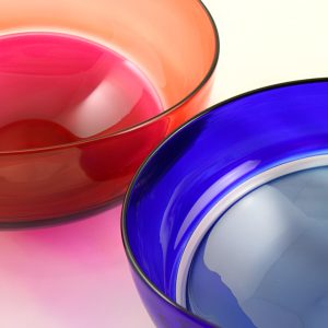 Red Glass Bowl by Stewart Hearn