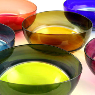 Small Oval Encalmo Glass Bowls