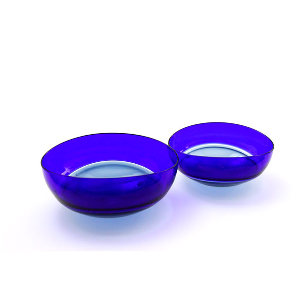 Medium and Small Blue Bowls