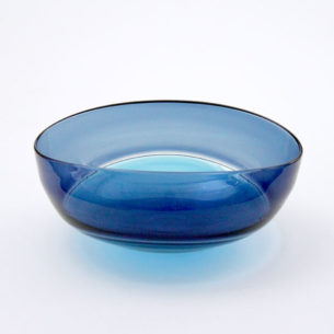 Turquoise and Steel Blue Glass Bowls