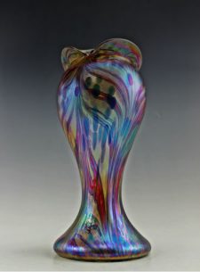 czech art glass art nouveau vase