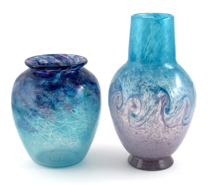 Monart glass vases