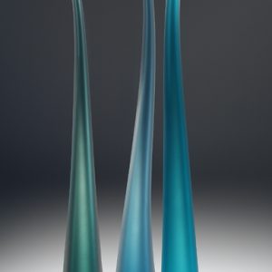 Teal Glass Ornaments Spikes II