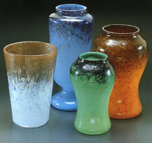 Ysart glass vases