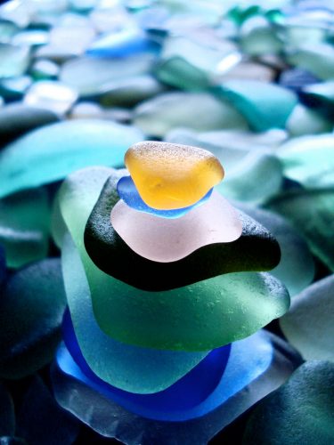 sea glass pile