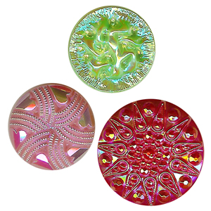 antique art glass buttons