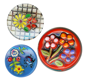 bohemian buttons floral