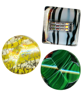 Bohemian intermixed antique art glass buttons