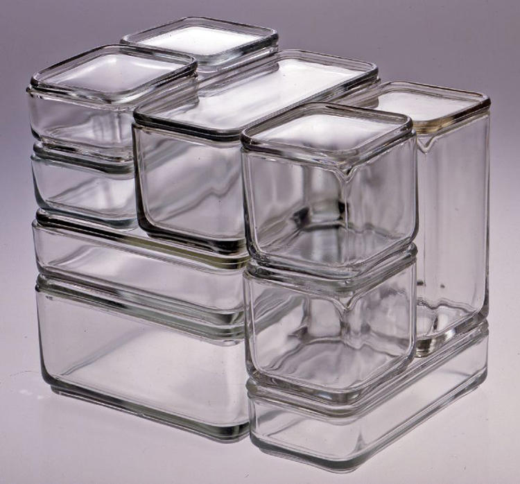 Wilhelm Wagenfeld Kubus Cube Container 1938 - Boha Glass