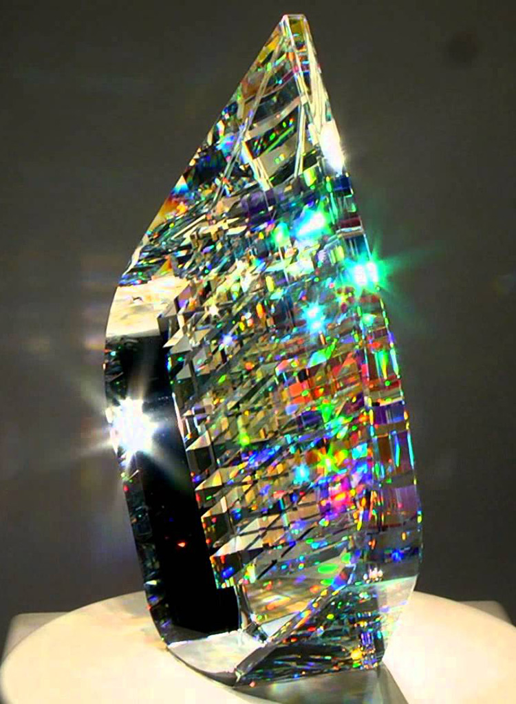 optic glass sculpture