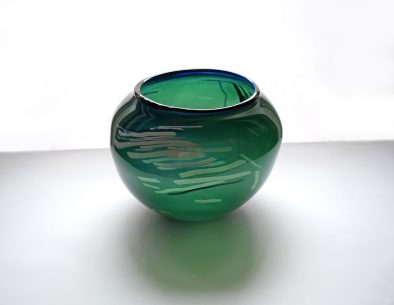 chaos blue and green glass bowl