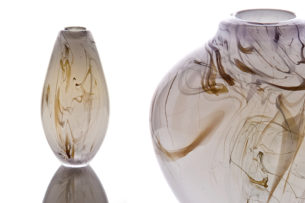 smoke trail glass vases and detail