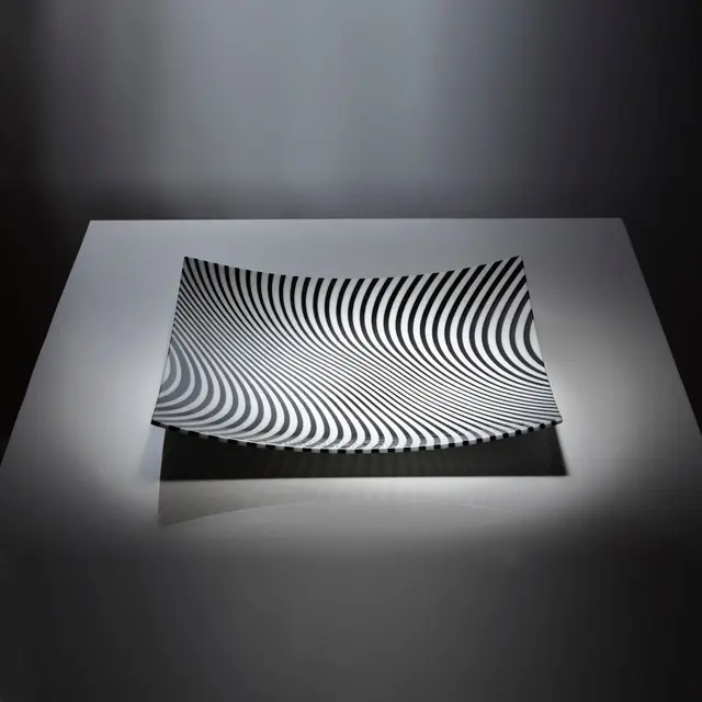 gloss hour glass platter opaque black white2 nicholas collins