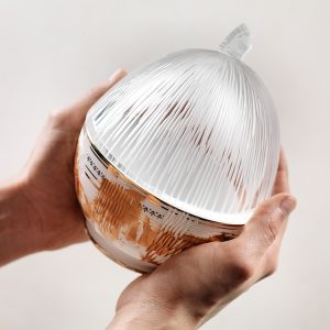 ostrich egg Upcycled Glass art sculptures