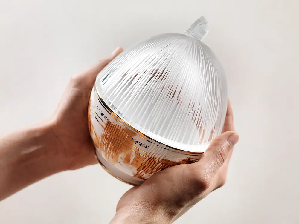 ostrich egg Upcycled Glass art sculptures