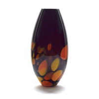 Handcrafted Glass Vase Black Galaxy