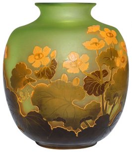 emile galle glass vase