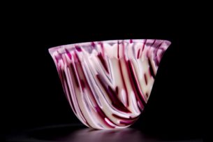 fused glass bowl 'Cascade III' By Haley Haddow