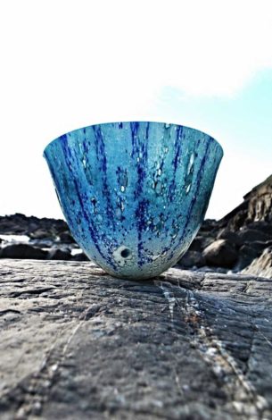 art glass vessel 'Caspian'