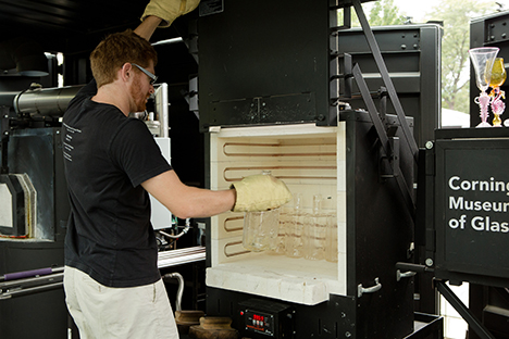 handblown art glass annealing oven