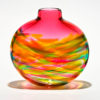 Raspberry Glass Vase Hazy Summer