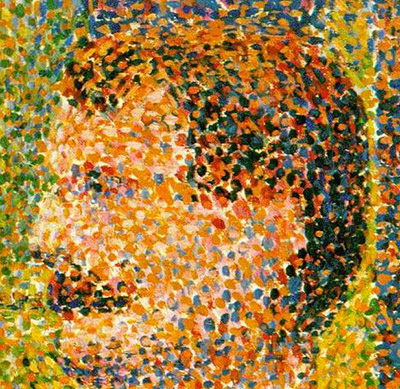 Seurat art close-up