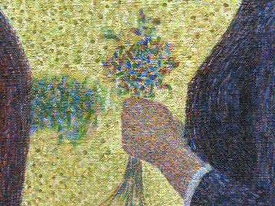 Georges Seurat art close-up flowers