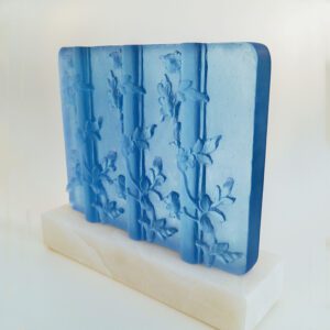 Blue Glass Sculpture
