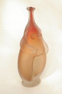 Orange Glass Sculpture 'Figure' by Karlin Rushbrooke