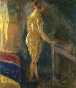 Edvard Munch art standing nude
