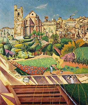 Joan Miró Art montroig village and church