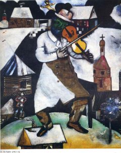 Marc Chagall Art the fiddler 1913