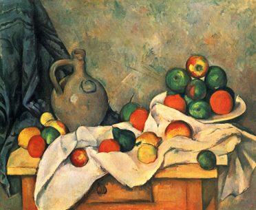 Paul Cezanne Art 1894 Curtain jug and fruit