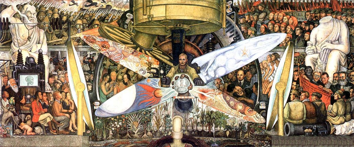Diego Rivera Art Man at the Crossroads