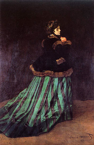 Claude Monet Camille the woman in the green dress